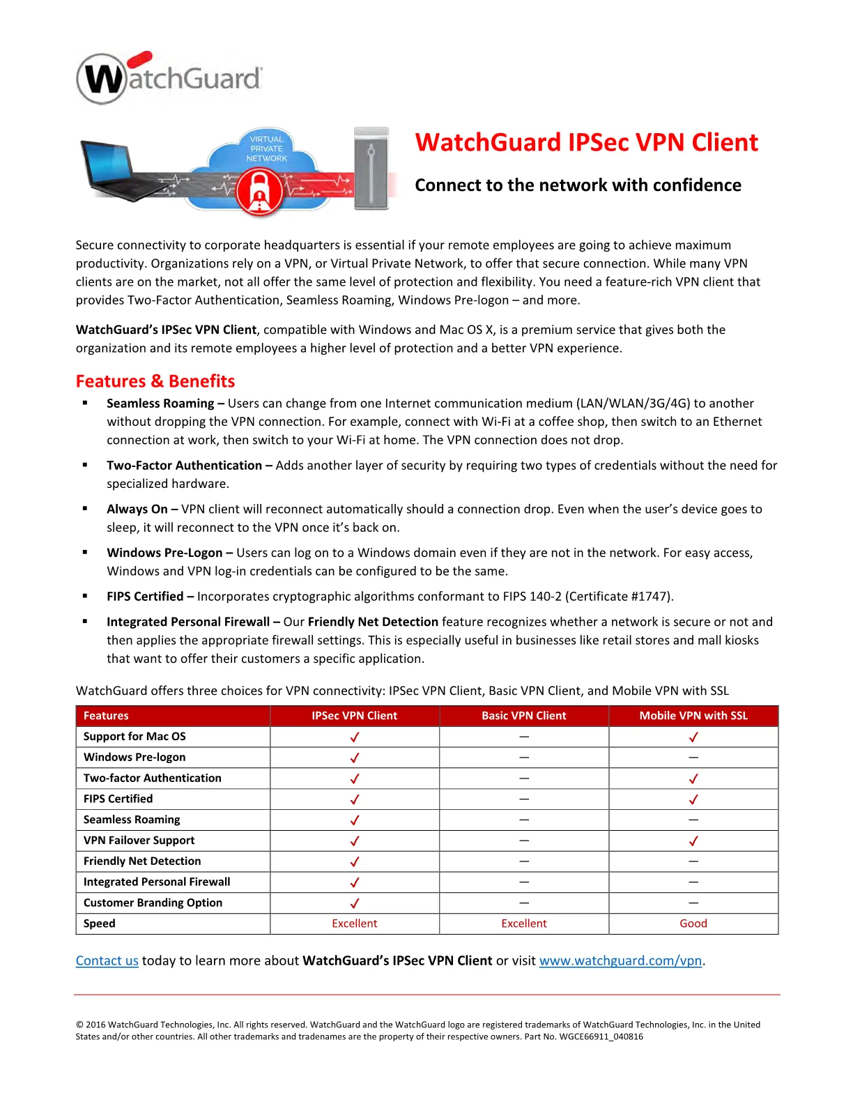 WATCHGUARD IPSEC VPN 50 CLIENT LICENSE FOR MAC - WG019973