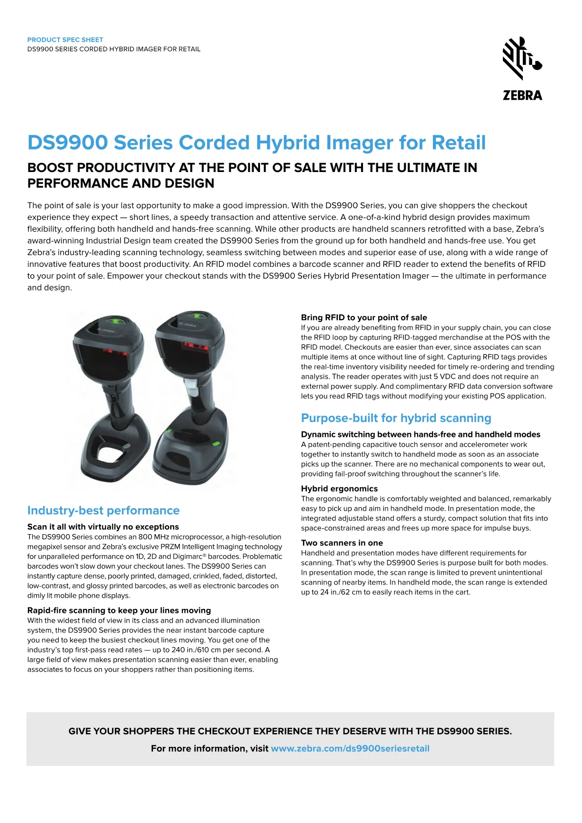 ZEBRA SCANNER DS9908 2DSR CHECKPOINT E DS9908SR00004ZCWW