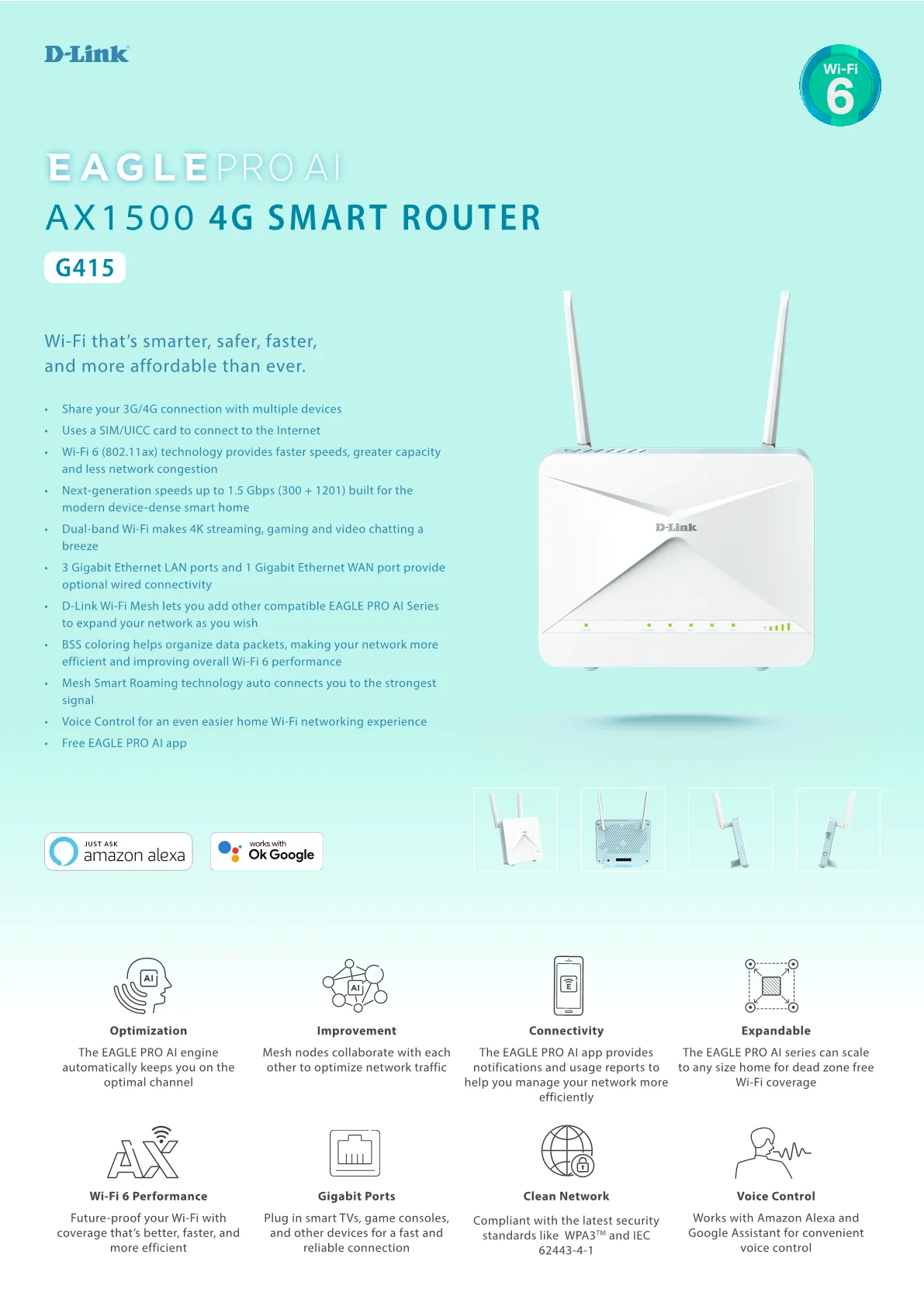 D-Link EAGLE PRO AI G415 - Modem & routeur - Garantie 3 ans LDLC