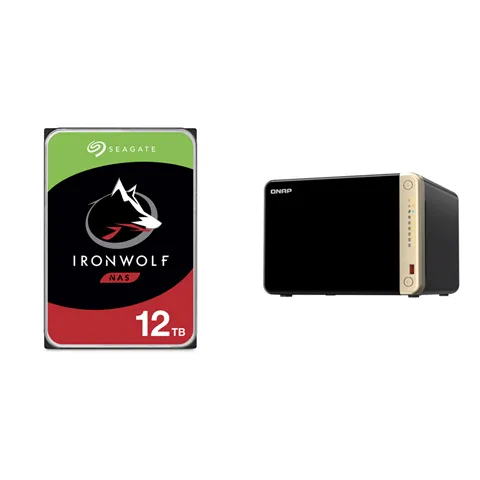 BUNDLE QNAP NAS (TS-664-8G) + SEAGATE IRONWOLF HDD 24TB (2 x 12TB)