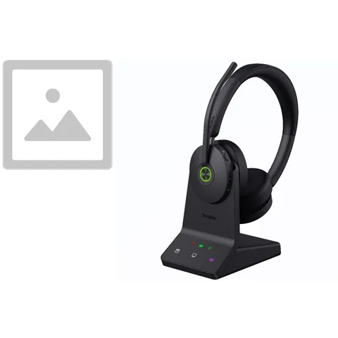 Bonus Black COMSOL QI Charger W/YEALINK( WH68) UC Wireless Stereo HEADSET, Base Station