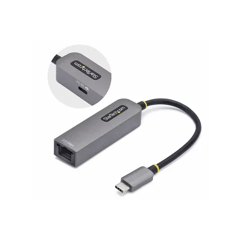 2.5GbE USB-C to Ethernet Adapter 100W PD Pass-Through NBASE-T NIC USB 3.0 Type-C 2.5/1G Multi Speed Network Thunderbolt Compatible Windows/Mac