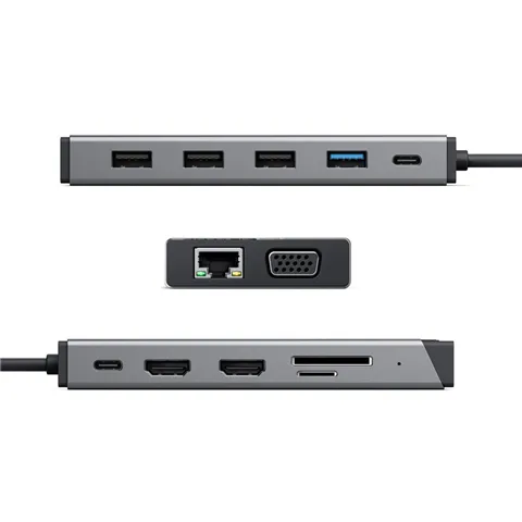 ALOGIC Universal 12-in-1 Mini Dock # DV3 - Triple Full HD Display