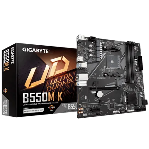 B550M K/AMD AM4/MATX/4x DDR4 up to 128GB/4733MHz/PCIe 4.0 x1 3.0 x1/M.2 x2