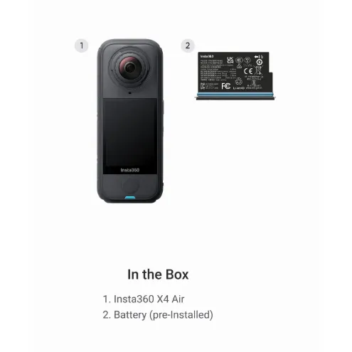 Insta360 X4 Air Camera Standard BUNDLE, BLACK, 1YR